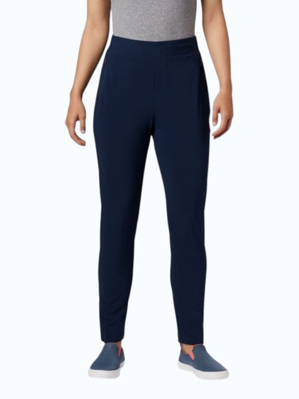 Columbia PFG Tidal II Pants Womens M Navy Blue UPF-50 Omni-Shield Pull-On Stetch